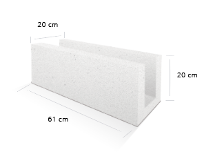 Espesor: 12.5, 15, 17.5, 20, 25, 30 cm